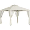 Outsunny 3 X 3 M Metal Gazebo Garden Outdoor 2-Tier Roof Marquee Party Cream White 1 Outsunny 3 X 3 M Metal Gazebo Garden Outdoor 2-Tier Roof Marquee Party Cream White -Outdoor Furniture Store 57767174 1