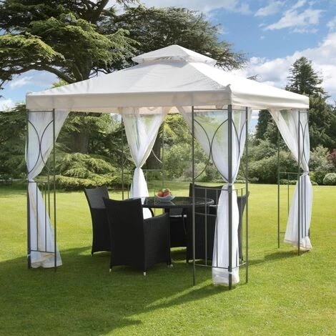 Polenza 2.5m Cream Gazebo 3 Polenza 2.5m Cream Gazebo