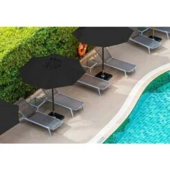 Replacement Round Umbrella With 8 Ribs (Canopy Only) New Black（8 Ribs，3M） -Outdoor Furniture Store 58056458 5
