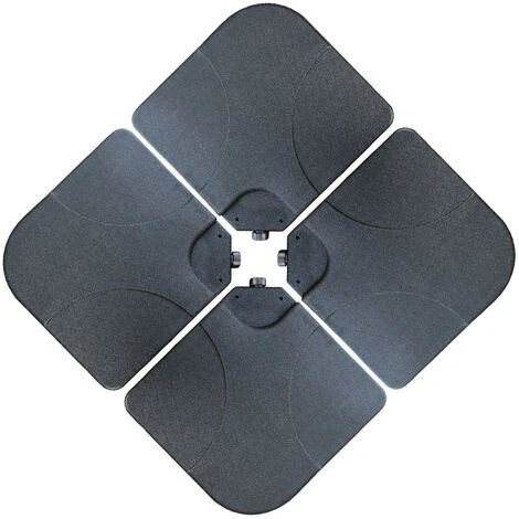 3M Cantilever Banana Umbrella Garden Sun Shade Hanging Black Parasol With Base Weight 4 3M Cantilever Banana Umbrella Garden Sun Shade Hanging Black Parasol With Base Weight - Image 2