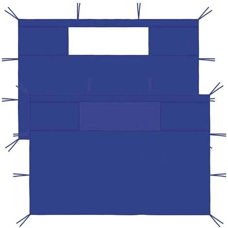 Topdeal Gazebo Sidewalls With Windows 2 Pcs Blue FF3070426UK 3 Topdeal Gazebo Sidewalls With Windows 2 Pcs Blue FF3070426UK