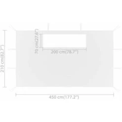 Topdeal Gazebo Sidewalls With Windows 2 Pcs White FF3070420UK -Outdoor Furniture Store 58276720 5