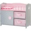 Olivia's Little World Kids Pink Polka Dot Baby Doll Crib Wooden Doll Cot With Storage Doll Furniture TD-12390A -Outdoor Furniture Store 58320849 1