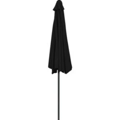 Topdeal Balcony Parasol With Aluminium Pole Black 300x150x253 Cm Half FF312504UK -Outdoor Furniture Store 58655644 5