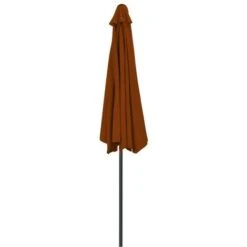 Topdeal Balcony Parasol With Aluminium Pole Terracotta 300x150x253 Cm Half FF312503UK -Outdoor Furniture Store 58656021 5