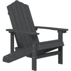Garden Adirondack Chair HDPE Anthracite VidaXL
