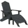 Garden Adirondack Chair With Footstool HDPE Anthracite VidaXL 1 Garden Adirondack Chair With Footstool HDPE Anthracite VidaXL -Outdoor Furniture Store 58881987 1
