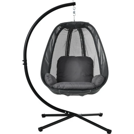 Swing Hanging Egg Chair Garden Indoor Outdoor Patio Bedroom With Cushions 5 Swing Hanging Egg Chair Garden Indoor Outdoor Patio Bedroom With Cushions - Image 3