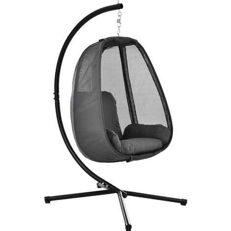 Swing Hanging Egg Chair Garden Indoor Outdoor Patio Bedroom With Cushions 6 Swing Hanging Egg Chair Garden Indoor Outdoor Patio Bedroom With Cushions - Image 4