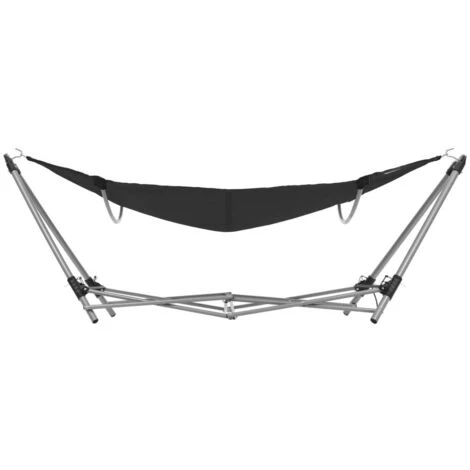 Topdeal Hammock With Foldable Stand Black VDFF28562UK 6 Topdeal Hammock With Foldable Stand Black VDFF28562UK - Image 4