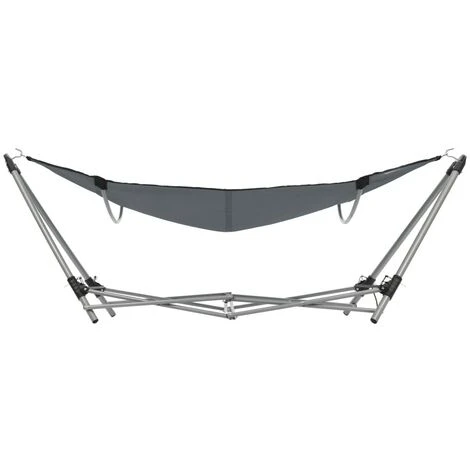 Topdeal Hammock With Foldable Stand Grey VDFF28563UK 6 Topdeal Hammock With Foldable Stand Grey VDFF28563UK - Image 4