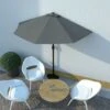 Topdeal Balcony Parasol With Aluminium Pole Anthracite 270x135 Cm Half VDFF28781UK -Outdoor Furniture Store 59170599 1