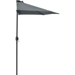 Topdeal Balcony Parasol With Aluminium Pole Anthracite 270x135 Cm Half VDFF28781UK -Outdoor Furniture Store 59170599 4