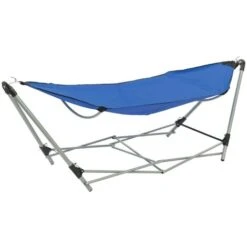 Topdeal Hammock With Foldable Stand Blue VDFF28560UK