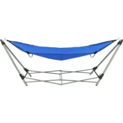 Topdeal Hammock With Foldable Stand Blue VDFF28560UK 9 Topdeal Hammock With Foldable Stand Blue VDFF28560UK -Outdoor Furniture Store 59170612 3