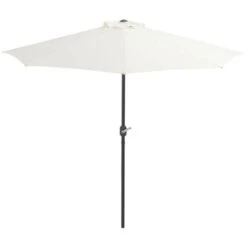 Topdeal Balcony Parasol With Aluminium Pole Sand 270x135 Cm Half VDFF28779UK -Outdoor Furniture Store 59170689 3