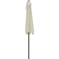 Topdeal Balcony Parasol With Aluminium Pole Sand 270x135 Cm Half VDFF28779UK -Outdoor Furniture Store 59170689 5