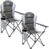 Falcon Padded Camping Chair (Twin Pack) - Grey -Outdoor Furniture Store 59315457 1