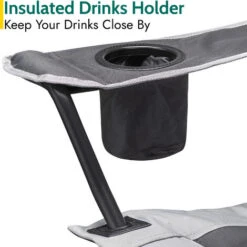 Falcon Padded Camping Chair (Twin Pack) - Grey -Outdoor Furniture Store 59315457 5