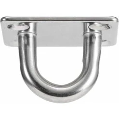 M6 Heavy Duty Pad Eye Plate, 304 Stainless Steel Oblong Eye Pad Plate, Staple Ring Hook Loop U-Shaped Sail Shade Marine Hardware, Wall Ceiling Hammock Hooks Hanger For Swing Suspension(4Pcs) -Outdoor Furniture Store 59337250 4