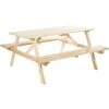 Outsunny 5.8FT Outdoor Wooden Picnic Table Bench Garden Patio Pub Chair 4 Seats -Outdoor Furniture Store 5934802 1