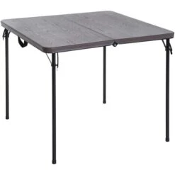 Outsunny 2.8FT Camping Table Compact Wood Effect Garden Folding Picnic Portable
