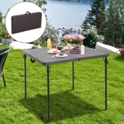 Outsunny 2.8FT Camping Table Compact Wood Effect Garden Folding Picnic Portable 9 Outsunny 2.8FT Camping Table Compact Wood Effect Garden Folding Picnic Portable -Outdoor Furniture Store 5934804 3