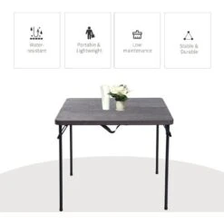 Outsunny 2.8FT Camping Table Compact Wood Effect Garden Folding Picnic Portable 10 Outsunny 2.8FT Camping Table Compact Wood Effect Garden Folding Picnic Portable -Outdoor Furniture Store 5934804 4