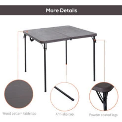 Outsunny 2.8FT Camping Table Compact Wood Effect Garden Folding Picnic Portable 11 Outsunny 2.8FT Camping Table Compact Wood Effect Garden Folding Picnic Portable -Outdoor Furniture Store 5934804 5