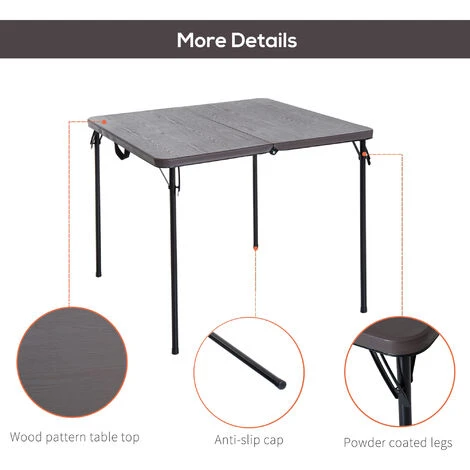 Outsunny 2.8FT Camping Table Compact Wood Effect Garden Folding Picnic Portable 7 Outsunny 2.8FT Camping Table Compact Wood Effect Garden Folding Picnic Portable - Image 5