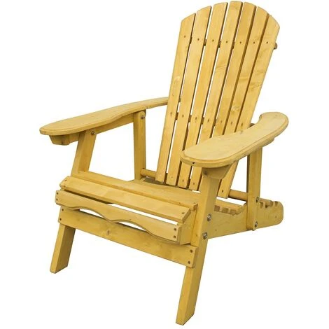 Outdoor Adirondack Garden Patio Chair Armchair With Adjustable Curved Back Rest 4 Outdoor Adirondack Garden Patio Chair Armchair With Adjustable Curved Back Rest - Image 2