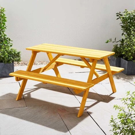 Trueshopping Children's Garden "PANDA" Picnic Bench Table Set 4 Trueshopping Children's Garden "PANDA" Picnic Bench Table Set - Image 2