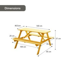 Trueshopping Children's Garden "PANDA" Picnic Bench Table Set 9 Trueshopping Children's Garden "PANDA" Picnic Bench Table Set -Outdoor Furniture Store 59386859 4