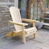 Outdoor Adirondack Garden Patio Lawn Chair / Armchair - With Slide Away Leg Rest -Outdoor Furniture Store 59386882 1