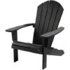 Weatherproof Bjorn Outdoor Adirondack Chair - Garden Patio (Black) -Outdoor Furniture Store 59386885 1