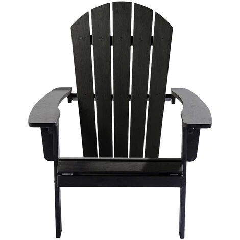 Weatherproof Bjorn Outdoor Adirondack Chair - Garden Patio (Black) 5 Weatherproof Bjorn Outdoor Adirondack Chair - Garden Patio (Black) - Image 3