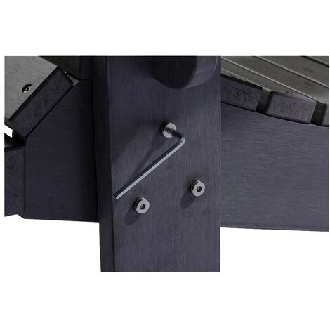 Weatherproof Bjorn Outdoor Adirondack Chair - Garden Patio (Black) 6 Weatherproof Bjorn Outdoor Adirondack Chair - Garden Patio (Black) - Image 4