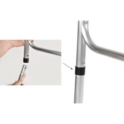 90CM Portable Aluminum Folding Table Party Garden BBQ Camping Table, 2 Gear Adjustable Height Lightweight Aluminum Foldable Table For Outdoor Picnic Cooking, White, Unfolding Size: 90x67/37CM 10 90CM Portable Aluminum Folding Table Party Garden BBQ Camping Table, 2 Gear Adjustable Height Lightweight Aluminum Foldable Table For Outdoor Picnic Cooking, White, Unfolding Size: 90x67/37CM -Outdoor Furniture Store 59499037 4