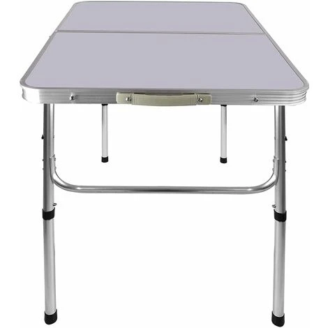 90CM Portable Aluminum Folding Table Party Garden BBQ Camping Table, 2 Gear Adjustable Height Lightweight Aluminum Foldable Table For Outdoor Picnic Cooking, White, Unfolding Size: 90x67/37CM 7 90CM Portable Aluminum Folding Table Party Garden BBQ Camping Table, 2 Gear Adjustable Height Lightweight Aluminum Foldable Table For Outdoor Picnic Cooking, White, Unfolding Size: 90x67/37CM - Image 5