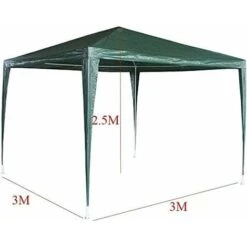 3x3m Gazebos For Outdoor Garden, Heavy Duty Waterproof Marquee Tent, Festival Camping Tent Commercial Grade Market Stall Car Awning Shade, With 4 Sidewalls, Green 9 3x3m Gazebos For Outdoor Garden, Heavy Duty Waterproof Marquee Tent, Festival Camping Tent Commercial Grade Market Stall Car Awning Shade, With 4 Sidewalls, Green -Outdoor Furniture Store 59499642 3