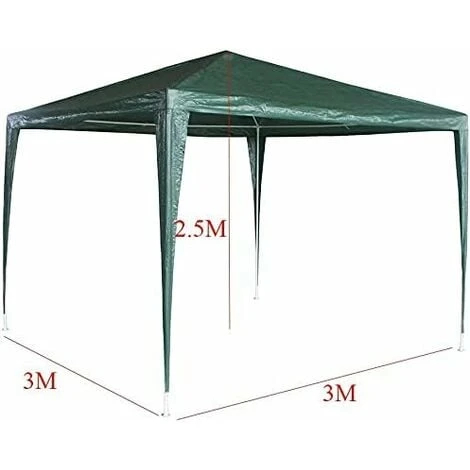 3x3m Gazebos For Outdoor Garden, Heavy Duty Waterproof Marquee Tent, Festival Camping Tent Commercial Grade Market Stall Car Awning Shade, With 4 Sidewalls, Green 5 3x3m Gazebos For Outdoor Garden, Heavy Duty Waterproof Marquee Tent, Festival Camping Tent Commercial Grade Market Stall Car Awning Shade, With 4 Sidewalls, Green - Image 3