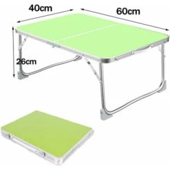 Folding Tray Table Kids Small Folding Table Bed Sofa Tray With Handle, Portable 4 Foot Garden Table Foldabe Aluminium Laptop Table Computer Desk For Study Or Outdoor Table For Picnic Camping BBQ Party -Outdoor Furniture Store 59499709 3