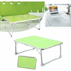 Folding Tray Table Kids Small Folding Table Bed Sofa Tray With Handle, Portable 4 Foot Garden Table Foldabe Aluminium Laptop Table Computer Desk For Study Or Outdoor Table For Picnic Camping BBQ Party -Outdoor Furniture Store 59499709 5