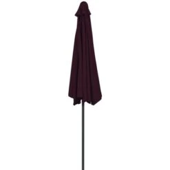 Hommoo Balcony Parasol With Aluminium Pole Bordeaux Red 300x150x253 Cm Half -Outdoor Furniture Store 59931696 5