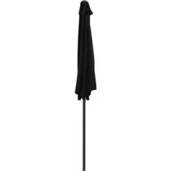 Hommoo Balcony Parasol With Aluminium Pole Black 270x135x245 Cm Half -Outdoor Furniture Store 59931702 5