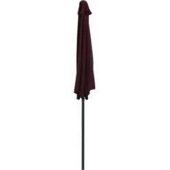 Hommoo Balcony Parasol With Aluminium Pole Bordeaux Red 270x135x245 Cm Half -Outdoor Furniture Store 59931704 5