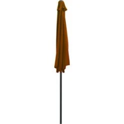 Hommoo Balcony Parasol With Aluminium Pole Terracotta 270x135x245 Cm Half -Outdoor Furniture Store 59931706 5