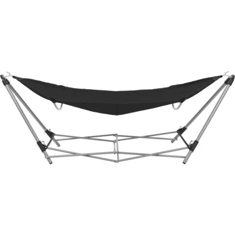 Hommoo Hammock With Foldable Stand Black 5 Hommoo Hammock With Foldable Stand Black - Image 3