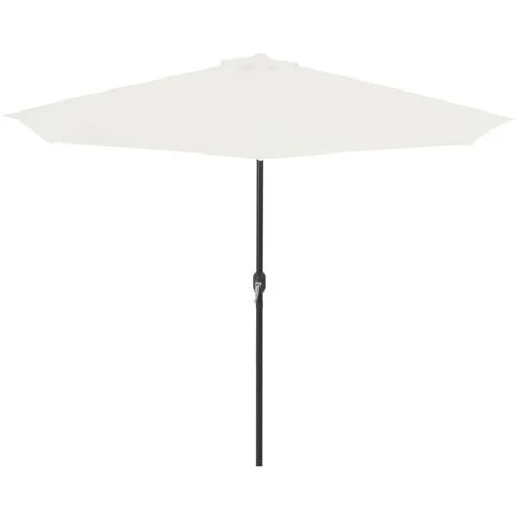 Hommoo Balcony Parasol With Aluminium Pole Sand 300x150 Cm Half 5 Hommoo Balcony Parasol With Aluminium Pole Sand 300x150 Cm Half - Image 3