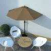 Hommoo Balcony Parasol With Aluminium Pole Taupe 270x135 Cm Half 2 Hommoo Balcony Parasol With Aluminium Pole Taupe 270x135 Cm Half -Outdoor Furniture Store 59932522 1
